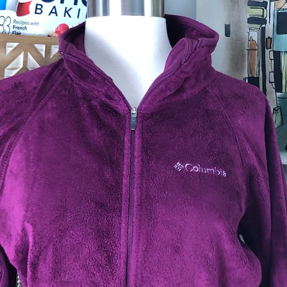 COLUMBIA Thick Velvet Velour Zip Up Jacket - Picture 6 of 11